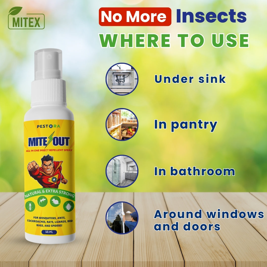 Pestora Mite Out - Natural & Extra Strong Insect & Mice Spray