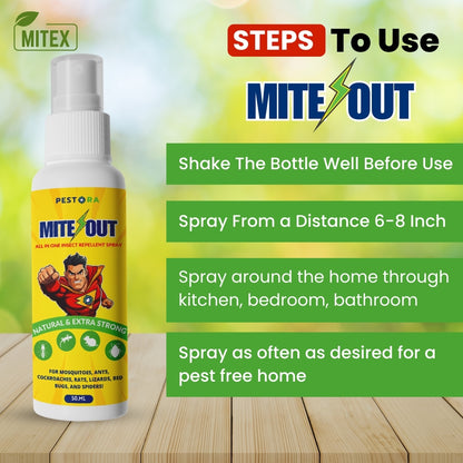 Pestora Mite Out - Natural & Extra Strong Insect & Mice Spray